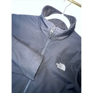 The North Face Jacket Mens M Black Lined Zip Pockets Mock Neck Fleece lining Out